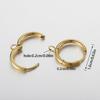 10pcs Stainless Steel Gold Plated 16mm Hoop Earring Hook with Loop Ear Post Jump Ring French Earrings Earwire DIY Jewelry Making
