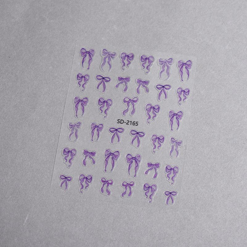 3D Ballet Bow & Ribbon Nail Stickers - DIY Nail Decals & Embossed Ornaments