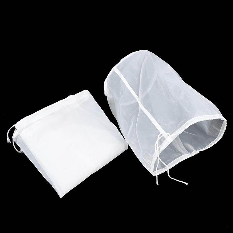 2 Sizes 100 Mesh Beer Nylon Strainer Filter Bag Reusable Mesh Net Strain For Milk Hops Tea Brewing Home Wine Making Bar Tool