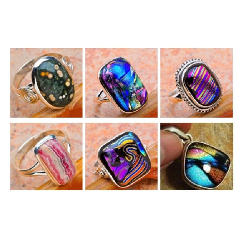 7pcs Unique Glass Sheets Accessories Stained Glass for DIY Crafts and Jewelry Projects In Microwave Kiln Fusing