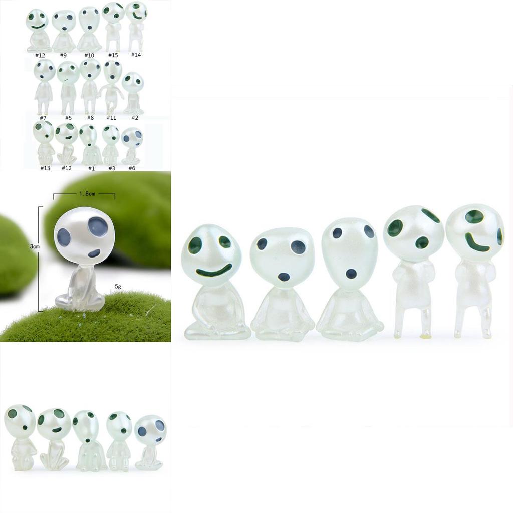 Enchanting Mini Mononoke Luminous Tree Elves Doll Ornament For Micro Landscape Bonsai