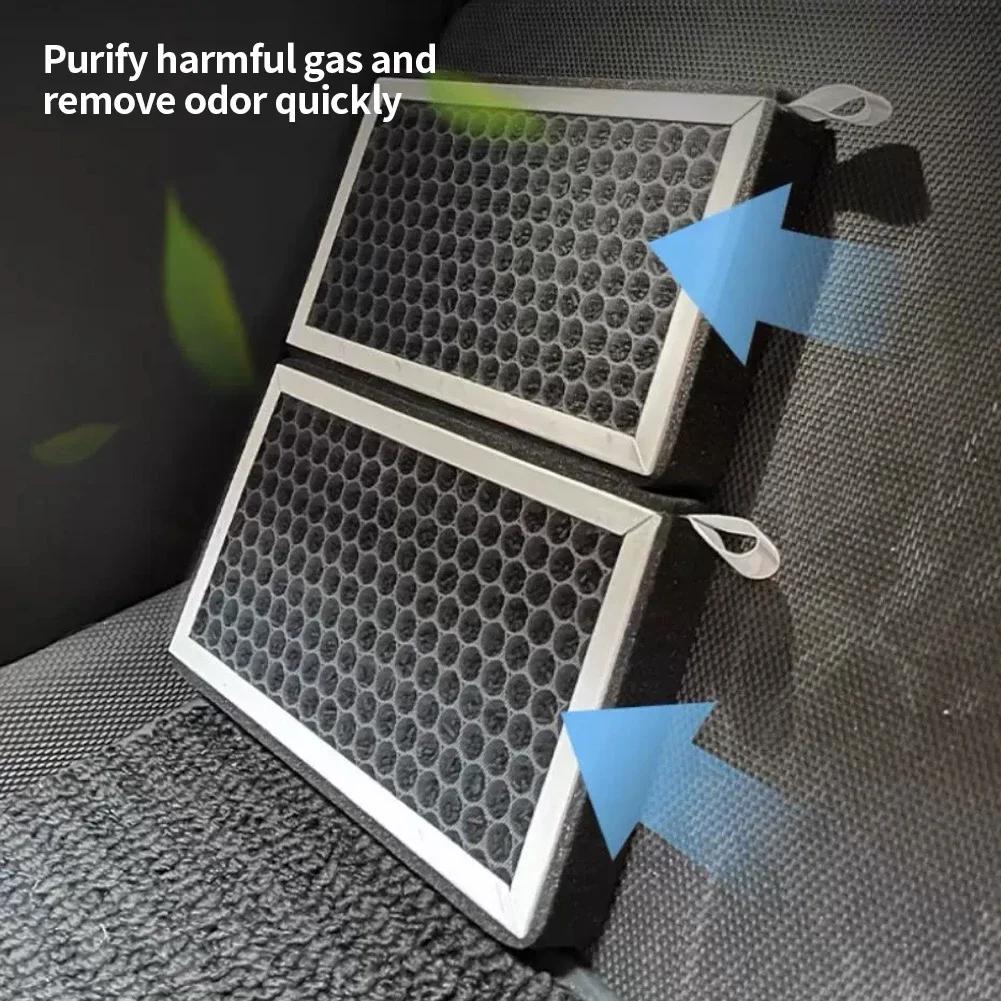 Für Tesla Model 3 Model Y HEPA Aktivkohle Luftfilter Auto Klimaanlagenfilter Element Austauschset Innenraumluftfilter