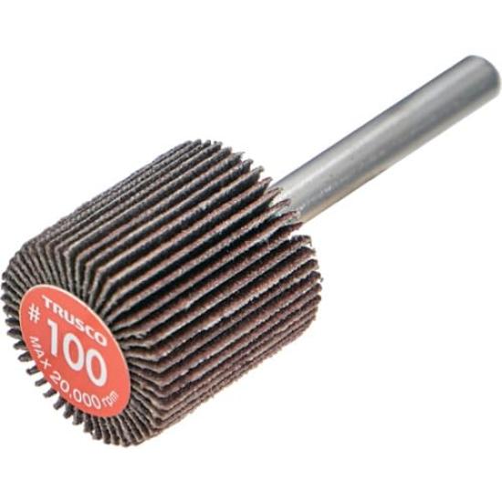 

TRUSCO Economy Flap Shaft Diameter Outer Diameter 25mm x Width 25mm x Shaft Length of Wheel, 6mm, 35mm, #100 (Pack 5) EF2525-100