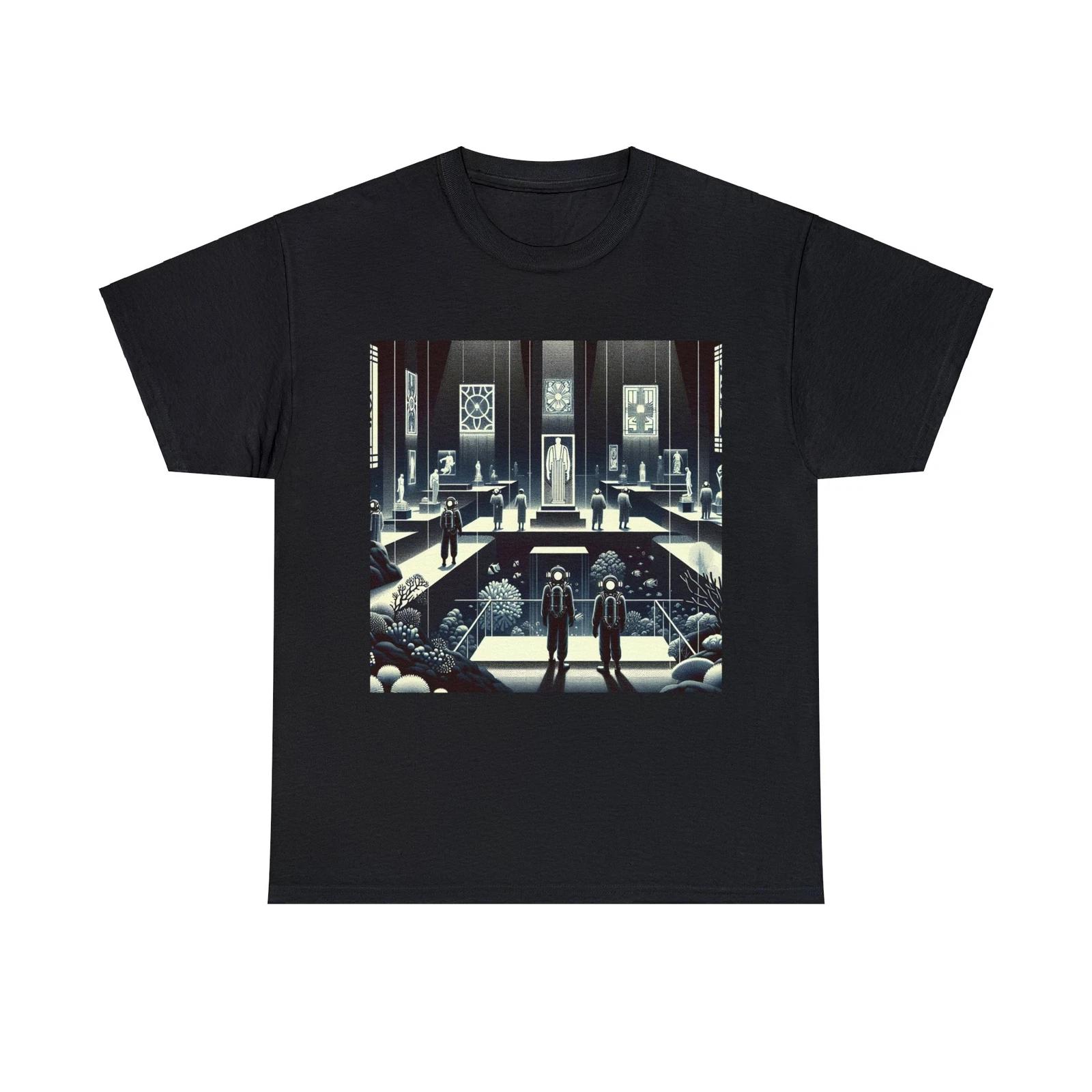 

Unisex Adult T Shirt Art Deco Underwater Gallery Vintage Style Quirky Nautical M