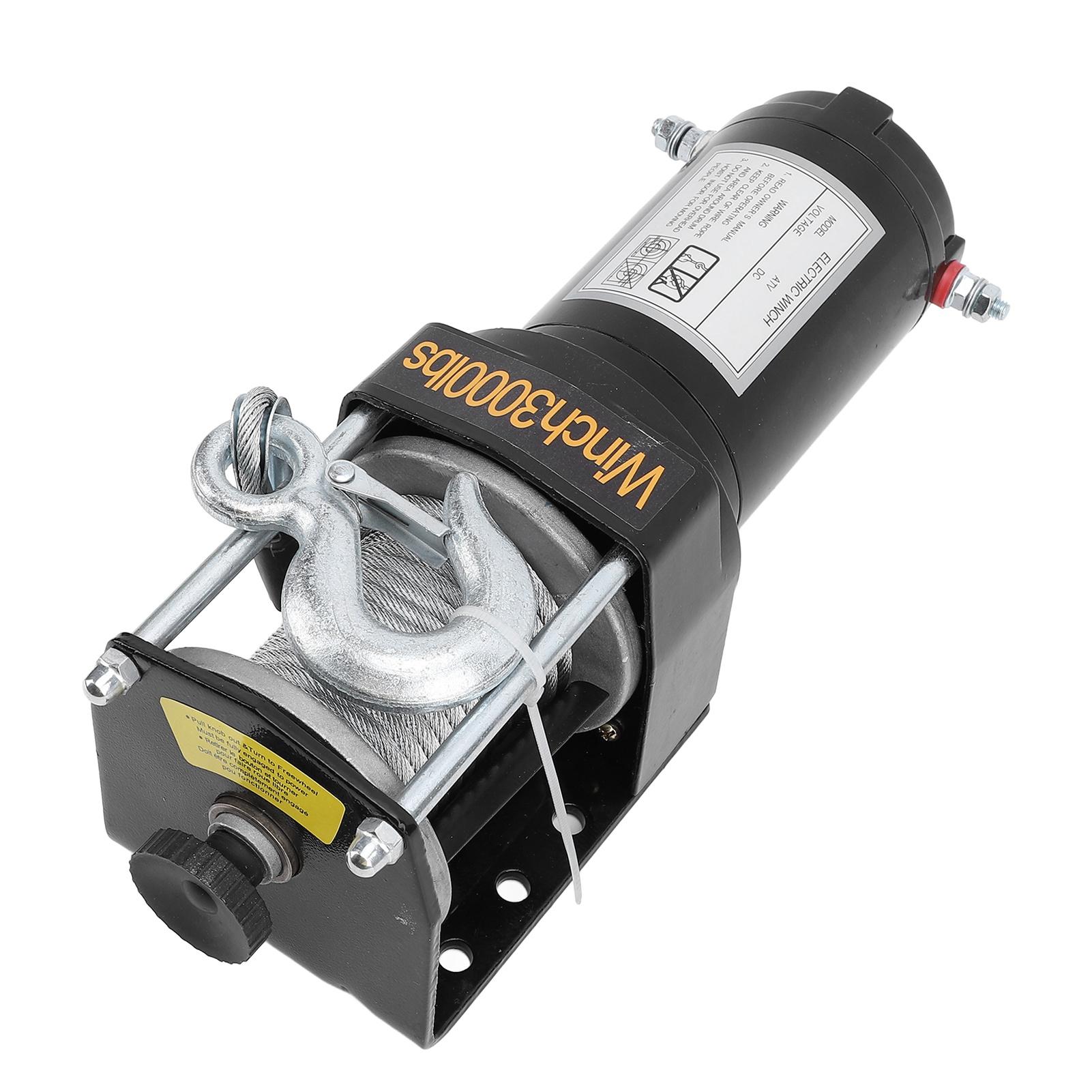 

Комплекты электрической лебедки 12 В, грузоподъемность 3000 фунтов, сильный крутящий момент 1 кВт, лебедка для погрузки при буксировке прицепов