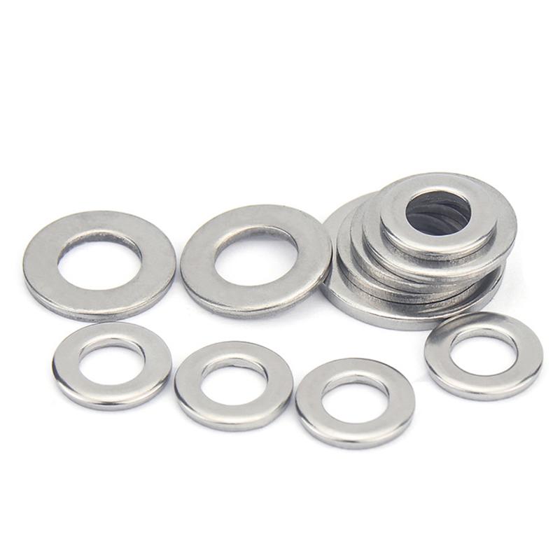 1-50pcs A4 316 Stainless Steel Metal Ring Shim M1.6 M2 M2.5 M3 M4 M5 M6 M8 M10 M12 M14~M24 Flat Wafer Washer Gasket Fastener