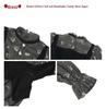Retro Puff Sleeve Chiffon Floral Velvet Patchwork Dress - Waist-Cinched Short Skirt