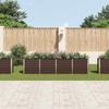 Raised Garden Bed 320 X 40 X 77 Cm Galvanized Steel Brown