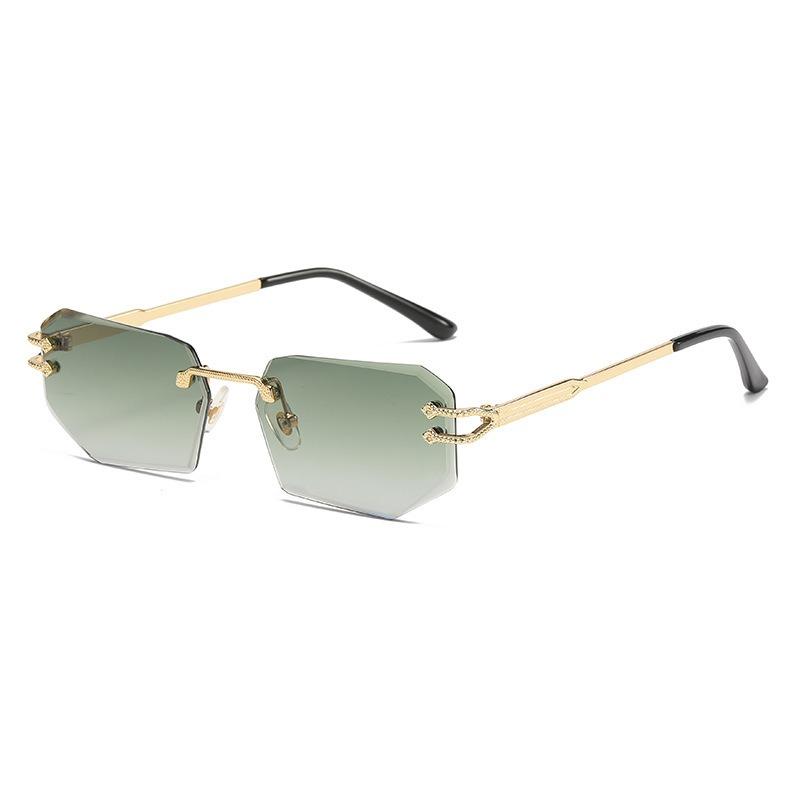 Serpentine Metal Personalized Trimmed Sunglasses Fashion Frameless Glasses Street Pography Trendy Sunglasses