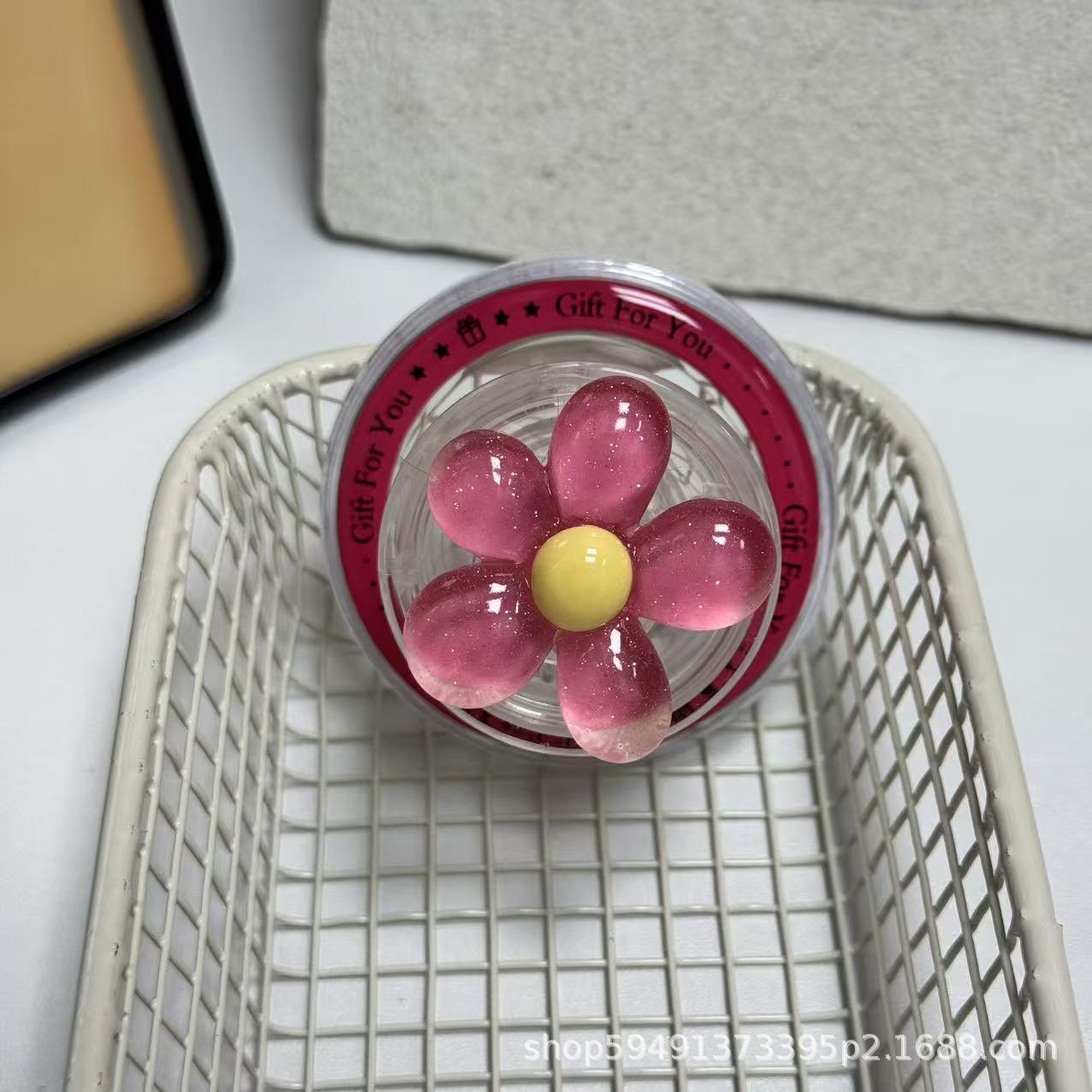 Glitter Five-Petal Flower Magnetic Phone Holder & Stand