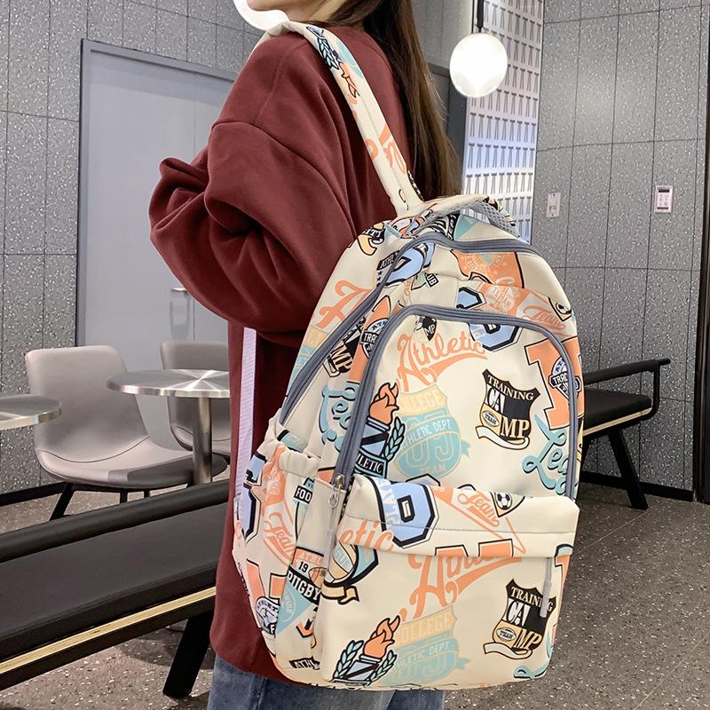 High School Students Backpack Elementary School Students Girls Junior High School Students Graffiti Children's Backpack