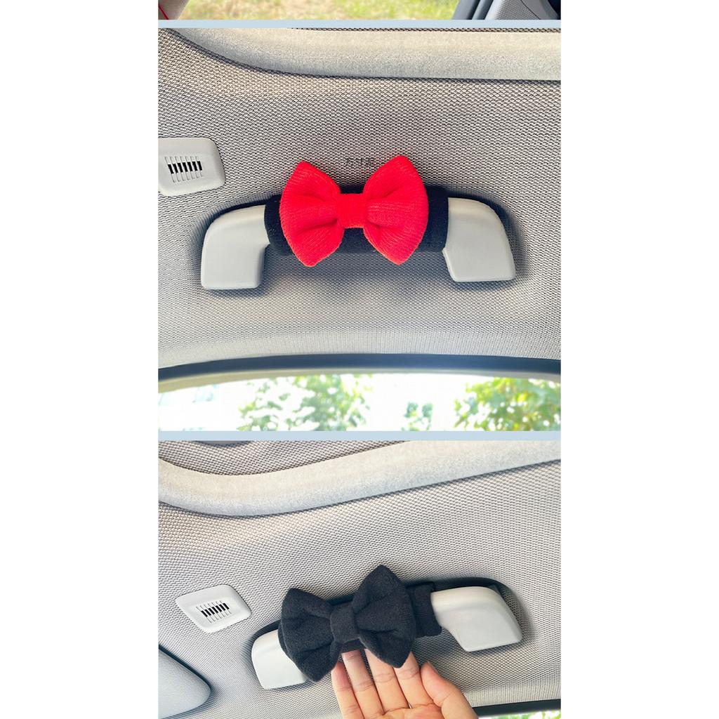 Bowknot Protective Cover for Automobile Roof Handles to Prevent Scratches Wear and Dirt Anti Slip Easy Installation Grip