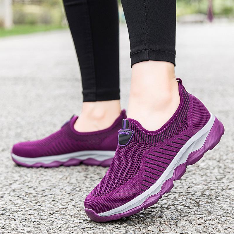 Fashion Professional Elder Healthy Shoes Walking Anti-skid Men's Loafers Stability Soft Sock Outdoor Flat Shoes Solid Sneakers for Men