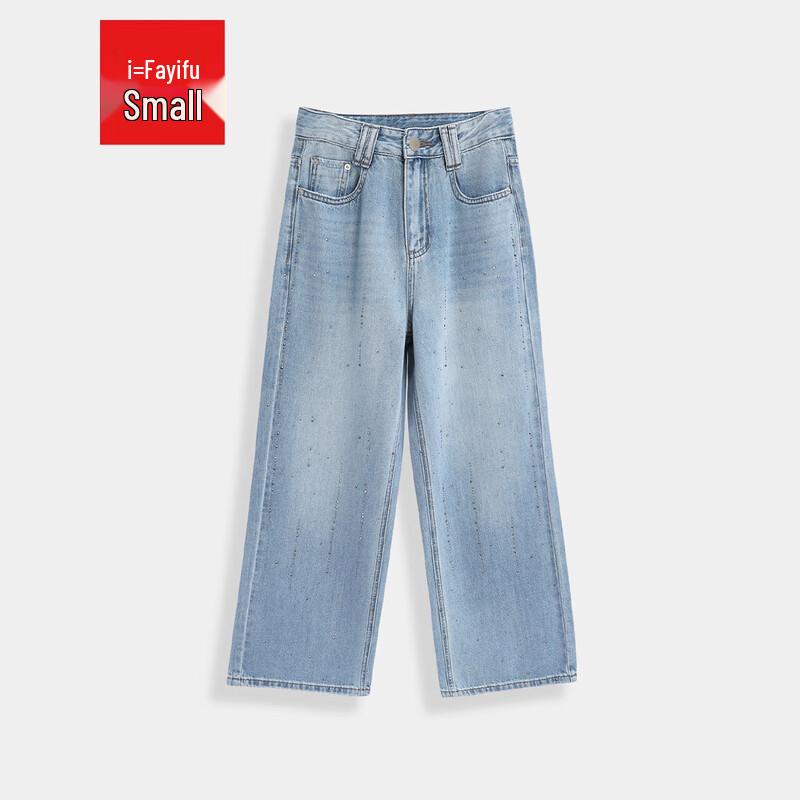 IEF 2026 Summer Retro Denim Wide-Leg Pants L