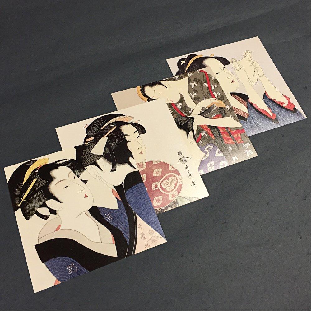 Unsodo Origami 15cm Origami Utamaro Beauty Painting Ukiyo-e OR-3