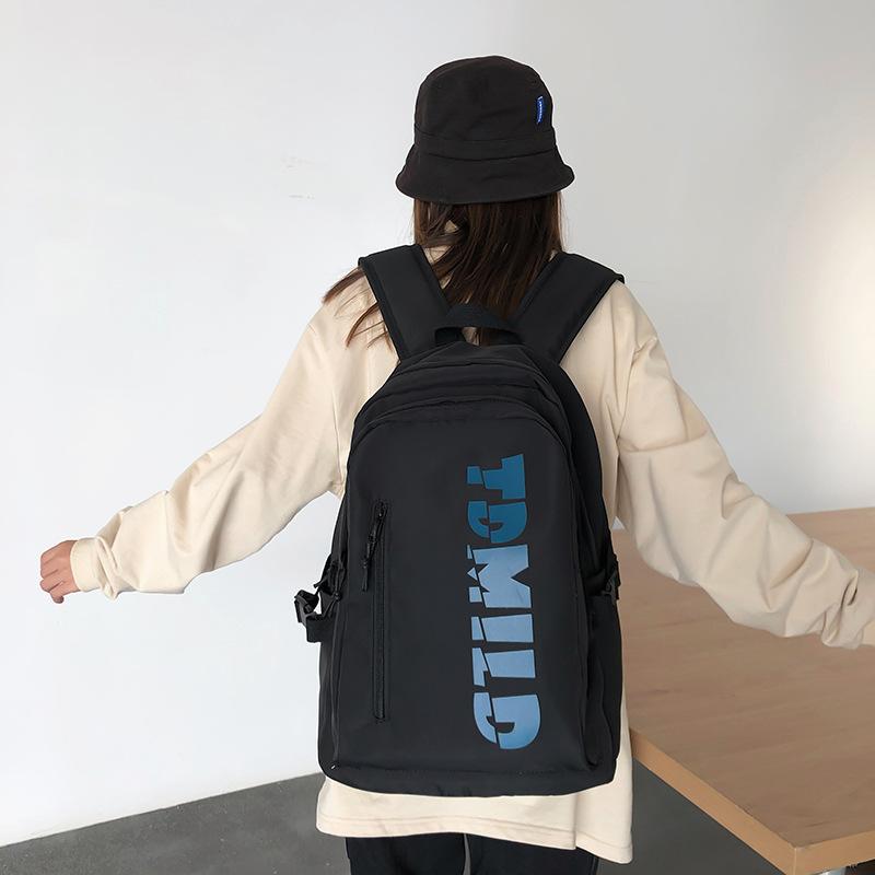 

Student schoolbag, new trendy backpack, men s and women s fashion large-capacity junior high school student backpack чорний