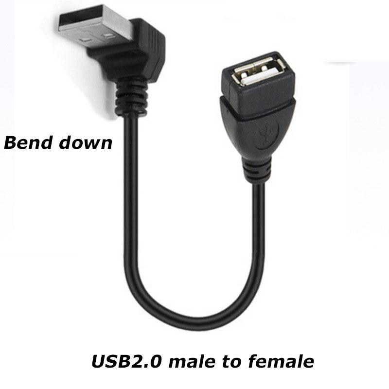 

1PCS 30CM 90 Degree USB 3.0/2.0 Male to Female Adapter Cable Angle Extension Extender 5Gbps Fast Transmission Left/Right/Up/Down