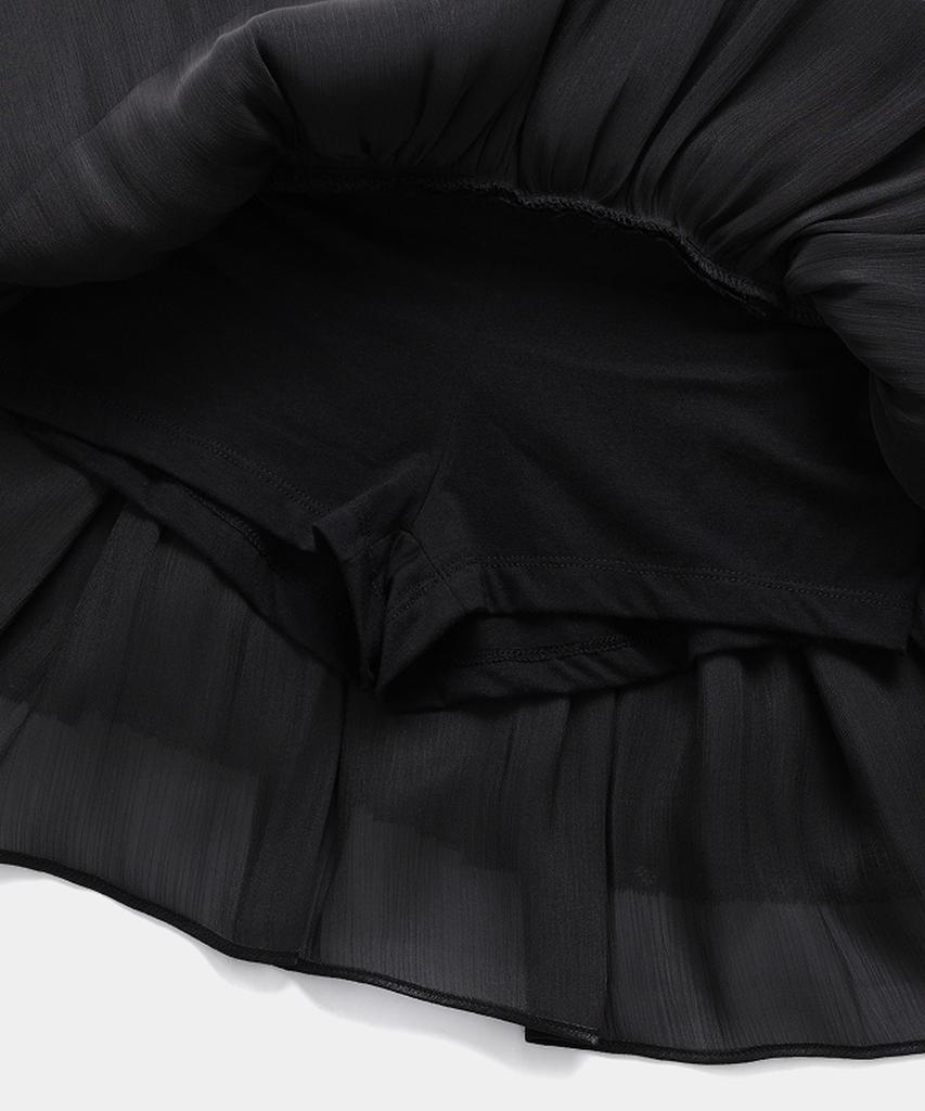 Lupeon Frill Cancan Skirt [Black]