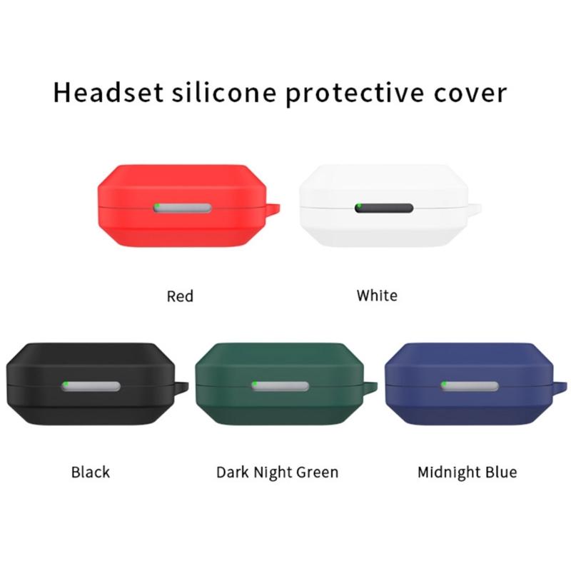 Matte Silicone Charging Box Case Sleeve, Earbud Protectvie Cover with Front Light Window for Desk Use, Travel Carry, and Dust Care