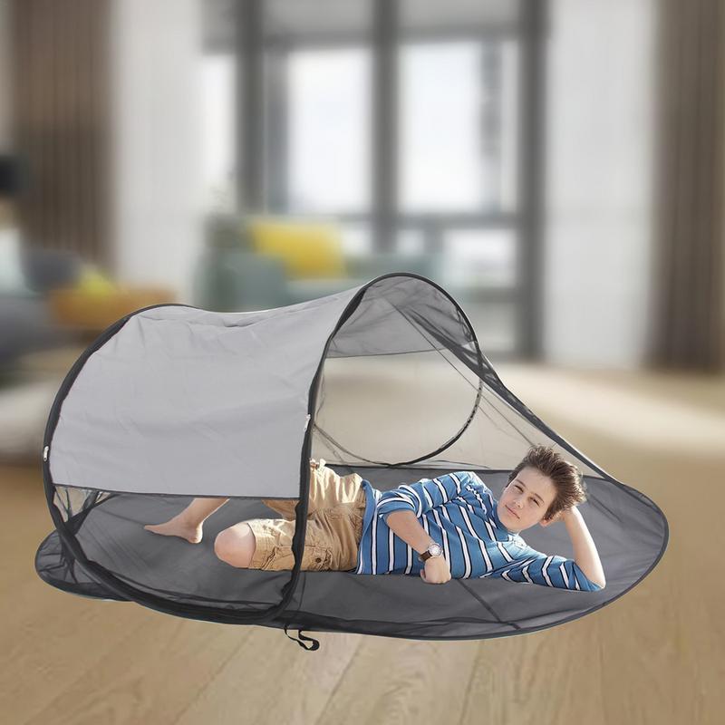 1 Person Pop Up Tent Foldable Screen Room Portable Camping Screen Shelter Single Person Boat-Shaped Screen Tent With Floor For