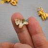 24K Gold-Plated Pure Copper Year of the Horse Unicorn Pendant Charm for DIY Jewelry