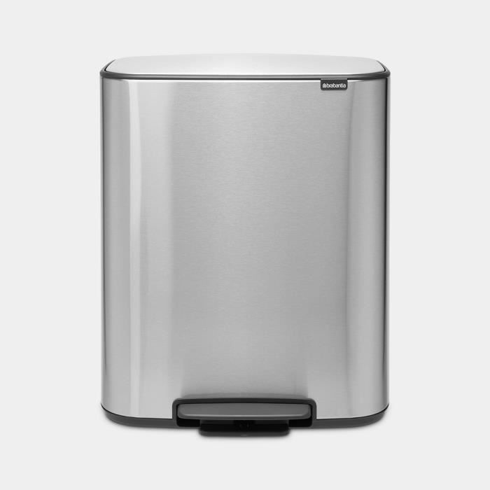 Brabantia - poubelle à pédale 2x30l matt steel - 211461