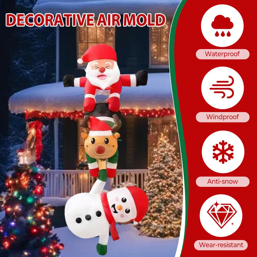 2.4M 8FT Hanging Christmas Inflatables Decorations Santa Claus Reindeer Snowman Xmas Decor Outdoor Indoor Home Party