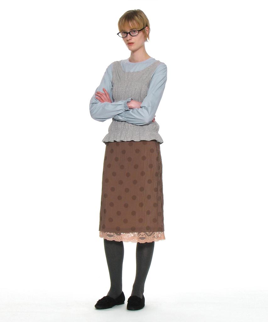 PARTIMENTO WOMEN All-In-One Smoked Long Sleeve Top_Sky