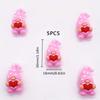 5Pieces Valentine Day Craft Beads 30mm Valentine Dwarf Silicone Beads for Bracelet Necklace Jewelry Making Art Craft