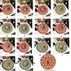 Round Tableware Mat Jute Coaster Santa Snowflakes Christmas Placemat  Home