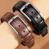 Retro Men PU Belt Versatile Pin Buckle Belt Luxury Zinc Zinc Alloy Leather Belt  Male