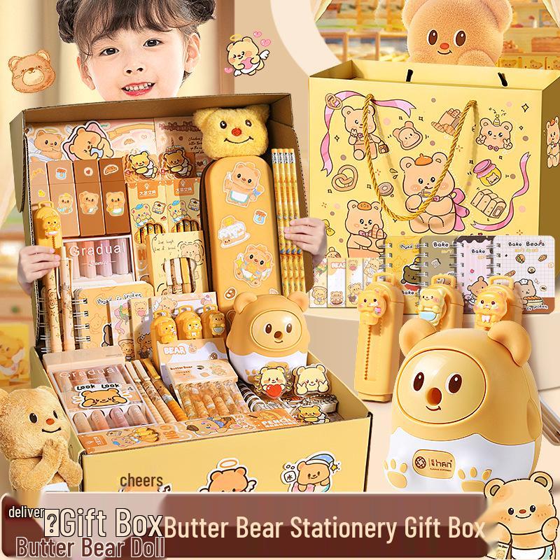 Butter Bear Stationery Set: Creative Back-to-School Gift for Kindergarten and Primary Students