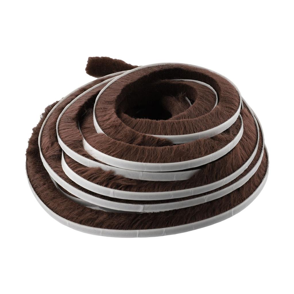 1 szt. 10m Pasek uszczelniający szczotkowy do okien i drzwi przesuwnych, samoprzylepny, uszczelka szczotkowa chroniąca przed przeciągami, taśma uszczelniająca do drzwi skrzydłowych, uszczelka pogodowa