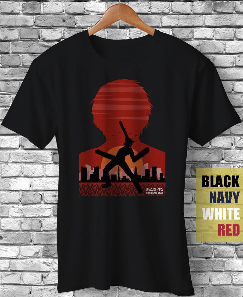 

Denji Chainsaw Man Anime Tokyo Japan Silhouette Manga Otaku Funny Gift T-Shirt Unisex T-Shirt XXXXL