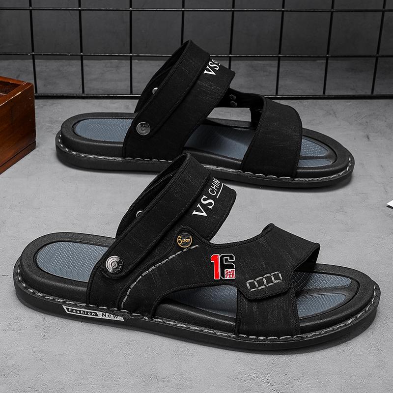 Fashion Men's Summer Genuine Leather Sandals Classic Roman Men Shoes Slippers Soft Comfortable Men Non-slip Walking Footwea