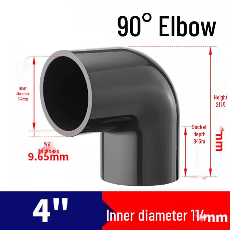 Rongsheng UPVC 90-Degree Elbow, Japanese Standard