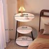 Bedside Cabinet for Home Use, Small Antique Creative Small Round Table Three Story Bedroom Bedside Storage Rack
