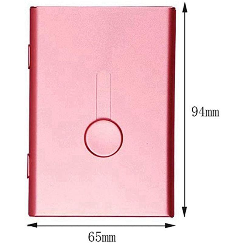 BHBL Metal Business Card Holder Protective Sleeve Thumb Slider Push Open Suitable for ID Card Male and Female Design