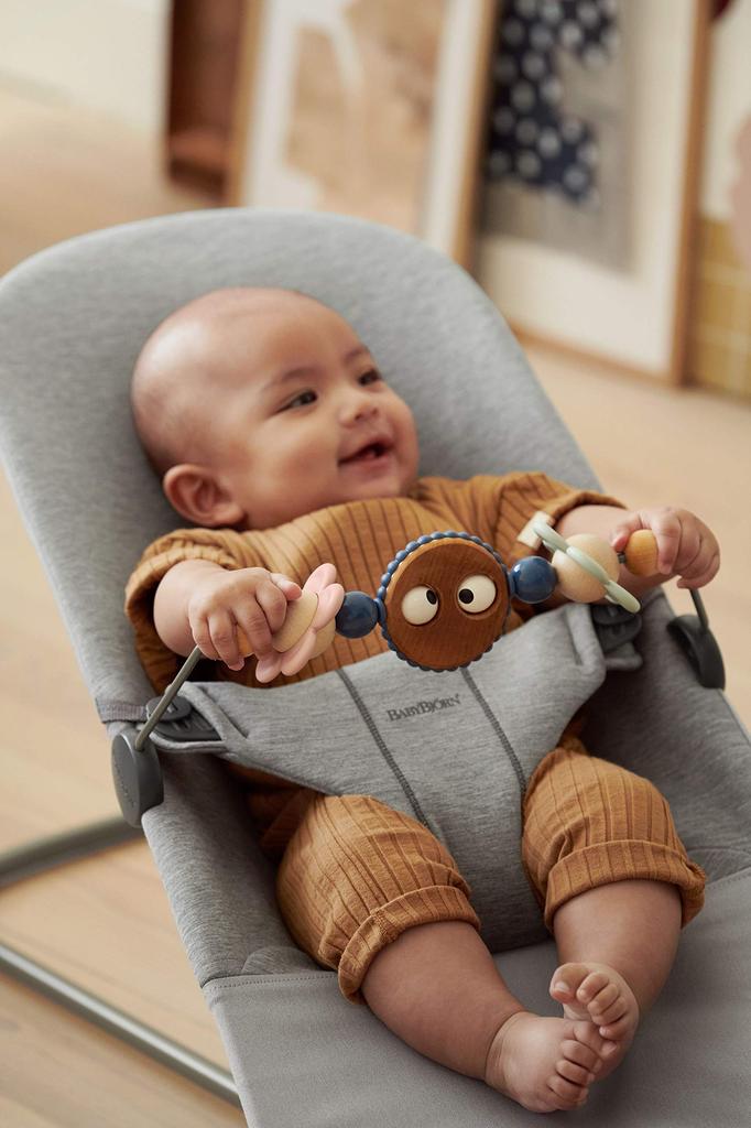 Japanese Product Wooden Bouncer for Ages 1 Month and Up BABYBJÖRN [Authentic Guarantee] Toy, Pastel, 080510,