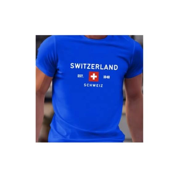 Switzerland Swiss Tshirt MMA Boxing Muay Thai National Flag Training Print 3D Short Sleeve Unisex Women Men Quick Dry Fitness Workout Sport Round Neck