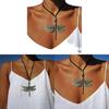 Fashion Ol Geometric Alloy Pendant Necklace With Wheat Element For Women