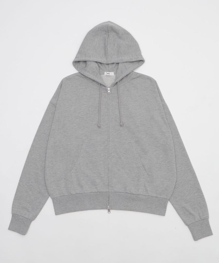 WEGO Compact Fit Double Zip Size Heather Long Sweatshirt Men's Hoodie, M, Gray, Unisex, Sleeve, Outerwear, Fall/Winter