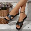 2026 Summer Round Headed Elegant Sexy Flat Casual Slippers Fashionable Best Selling New Comfortable Women's Open Toe Slippers