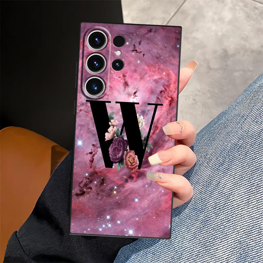 Personalized Letters Case for Samsung Galaxy S26 Ultra S24 S25 Plus S21 FE S20 Ultra S10 S9 Note 20 8 9 10 S23 Funda Phone Cover