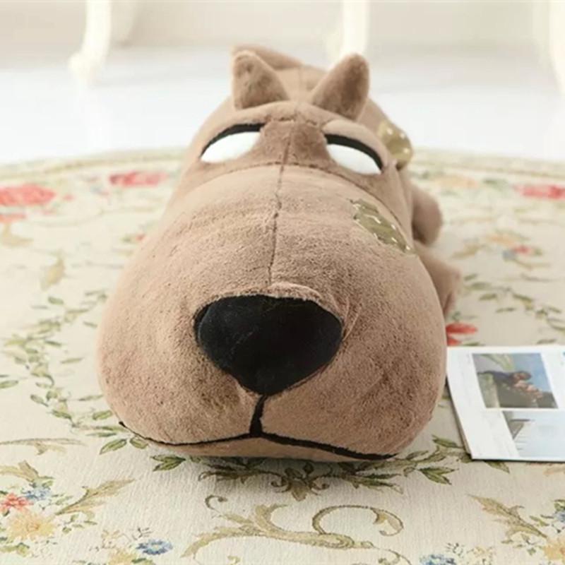 1pc 65cm Cute Patch Lying Dog Plush Toy Stuffed Cartoon Teddy Dog Plush Pillow Doll Kids Baby Dog Pu