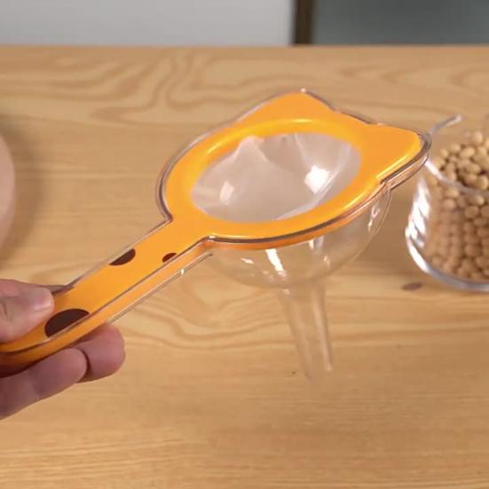 Kitchen Filter Funnel with Detachable Filter Wide Mouth Food Strainer for Oil & Liquid Pouring Easy-Grip Handle Home Cooking Helper