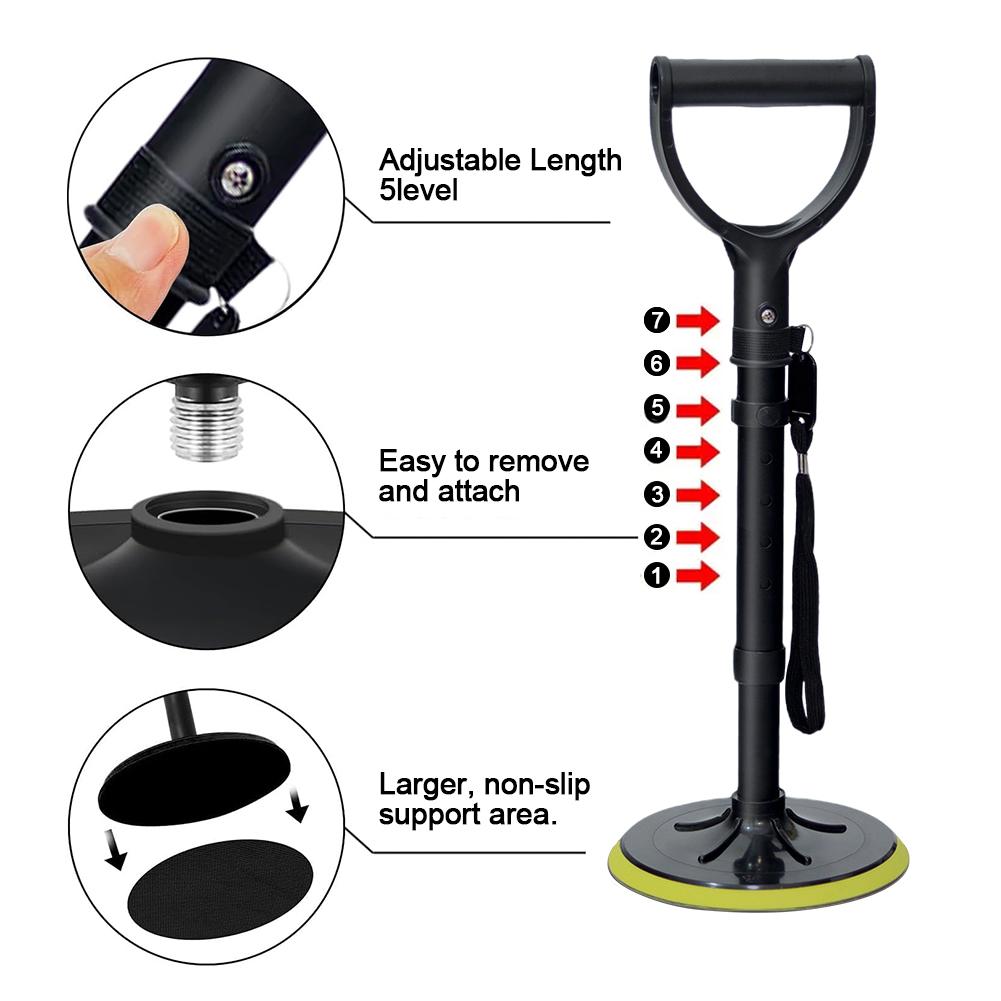 Adjustable Standing Assist Aid with 7 Level Adjustable Portability Standing Aid Device Elderly Lift Assist Supports Equipment