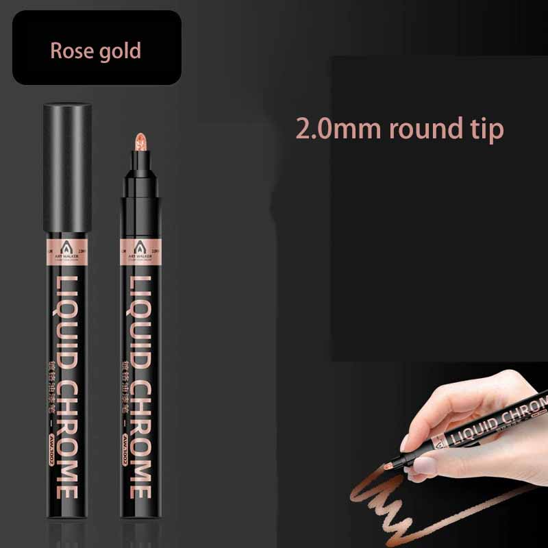 

Металлический маркер с хромовым эффектом, краска-маркер с зеркальным финишем, глянцевый маркер для выделения, вид гальванического покрытия для поделок, искусства, дизайна, DIY-моделей 2.0mm round tip