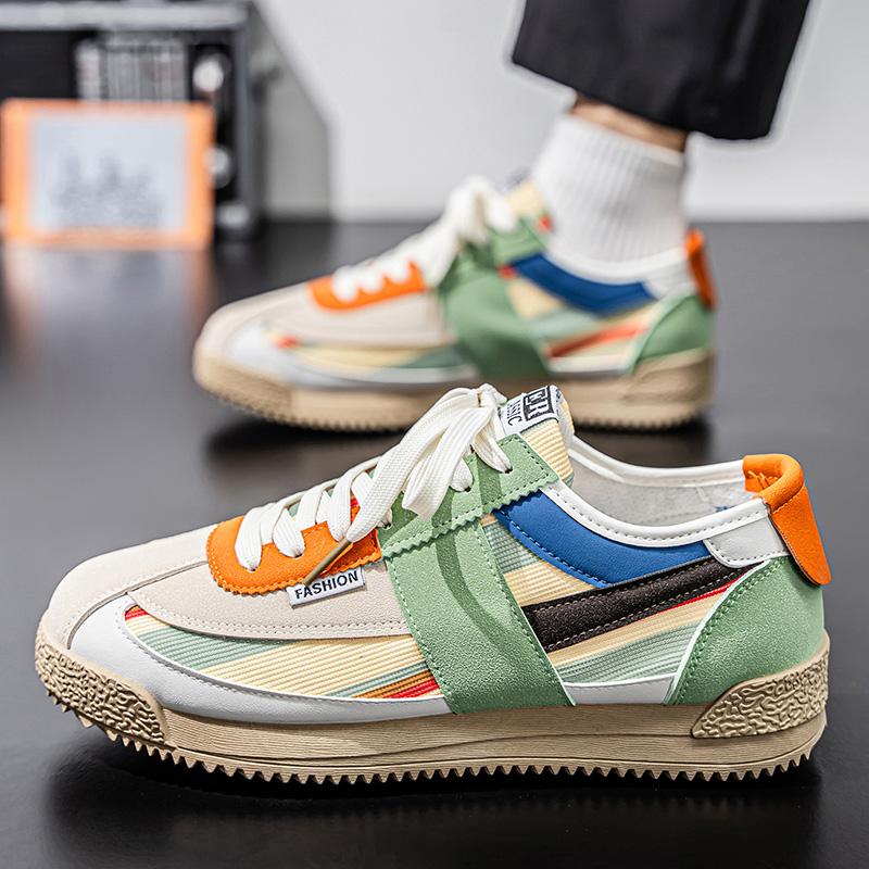 Herren Atmungsaktive Flachboden Sportschuhe Paar Freizeitschuhe Tennisschuhe Klassische Laufschuhe Schnürschuhe Weiche Sohle Walking Schuhe