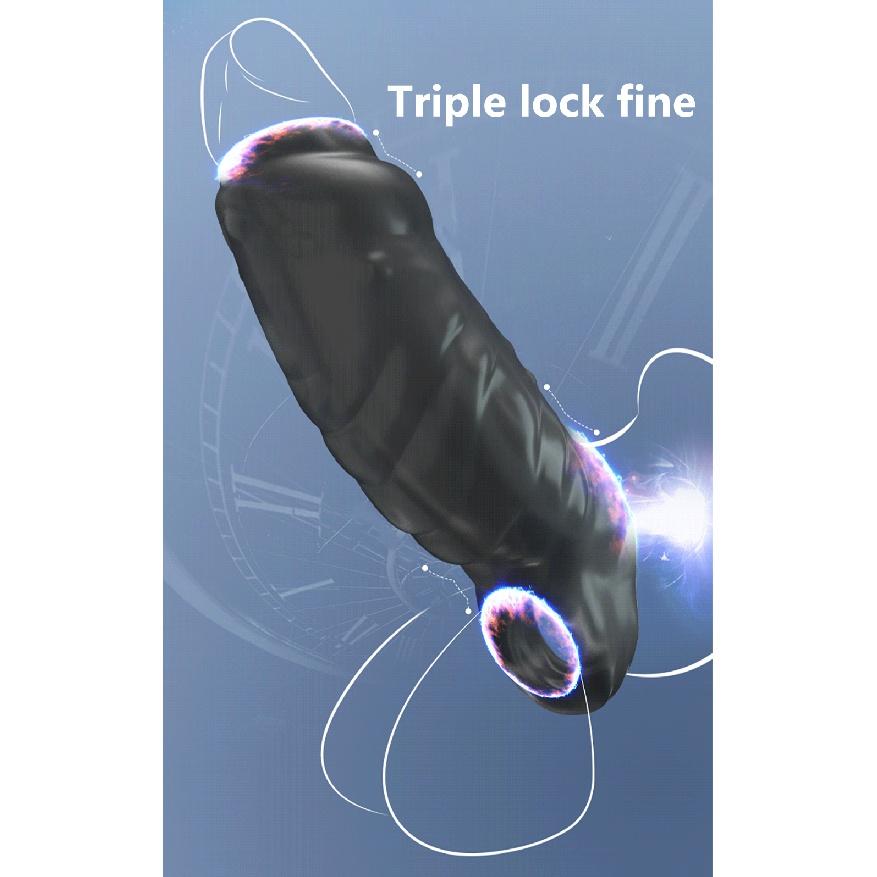 Penis Sleeve Enlargement Extender Male Condom Delay Ejaculation Cock Ring Trainer Enlarger Sex Toys for Men Dick